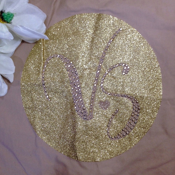 NEW VICTORIA'S SECRET Tan & Gold Large Tote - Picture 3 of 7